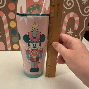 New 2025 Mickey Mouse Pink Nutcracker Christmas Tumbler with straw